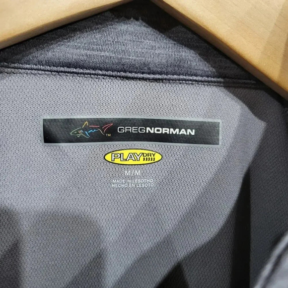 Greg Norman Play Dry 1/4 Zip Pullover Heather Gray Medium - Picture 5 of 6